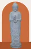  Product image 1 of the product “Standing Buddha made of Riverstone in Dharmachakra position - gesture of wheel of the teaching of Dharma. About 151cm height ”